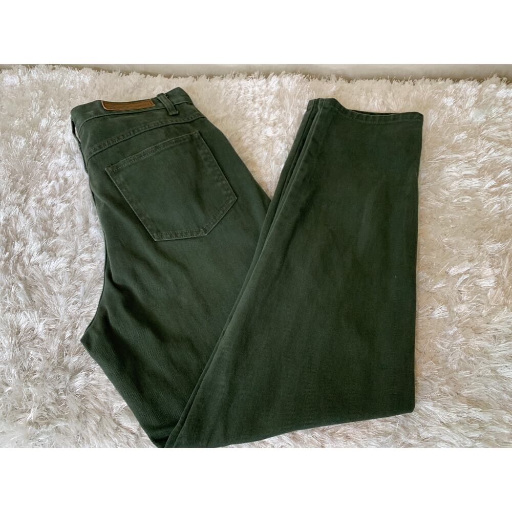 90s Vintage Bill Blass Dark Green Jeans Sz 8 Boho Retro Gorpcore 32" waist